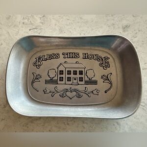 Wilton Bless This House Decorative Serving Tray - Silver
